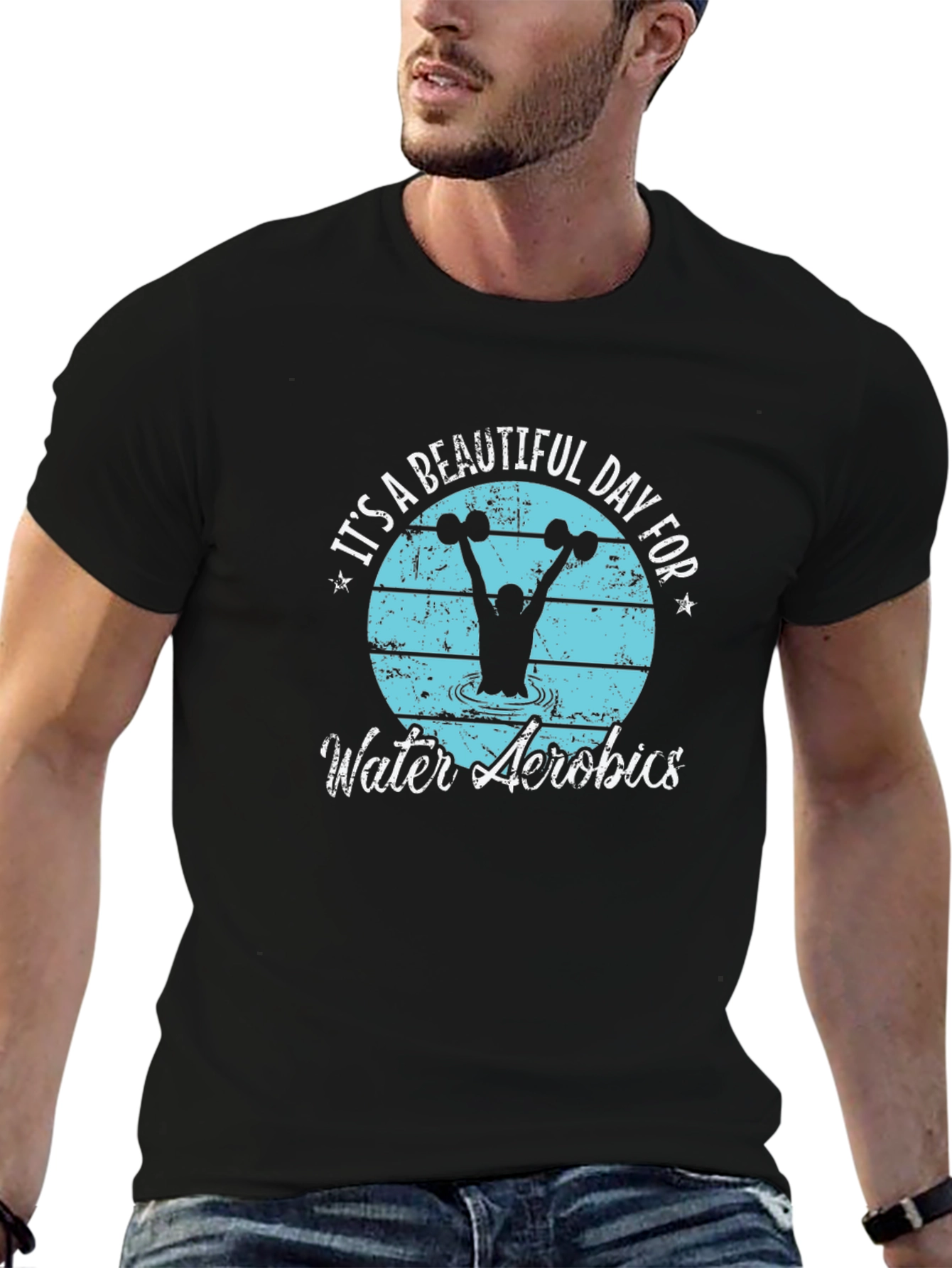 Water Aerobics T-Shirt Funny Workout Tee