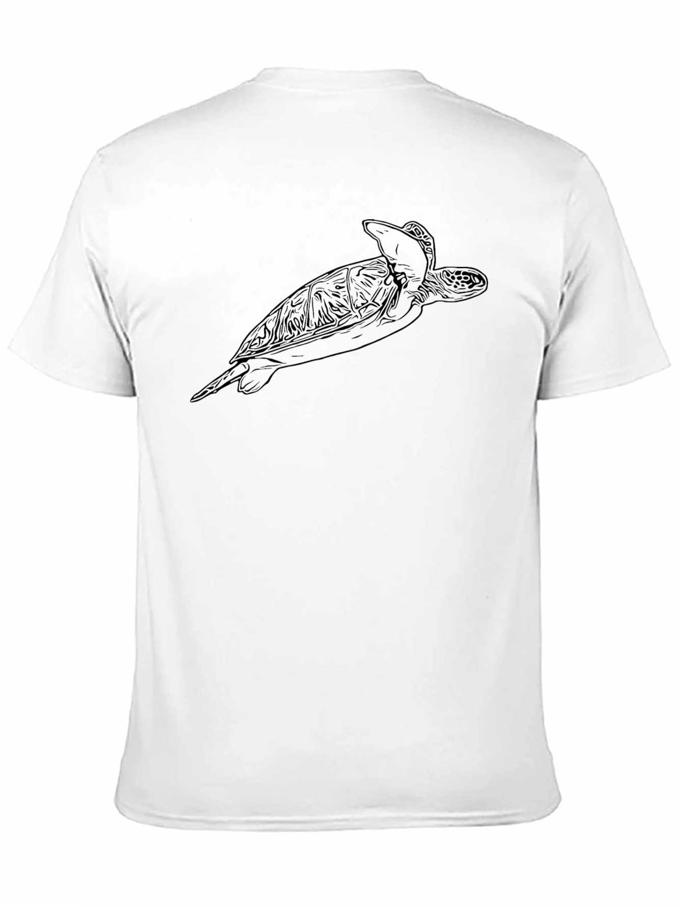 Sea Turtle Graphic Tee - Black Cotton Blend