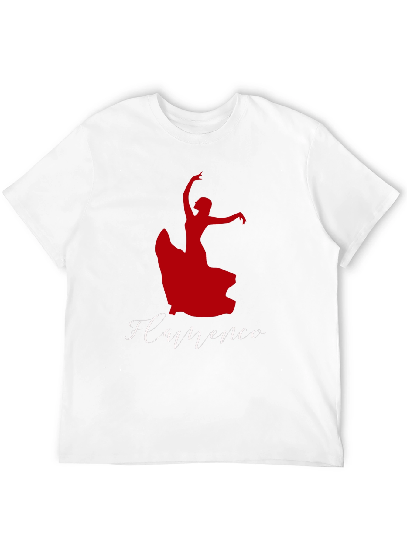 Flamenco Dancer Graphic Tee - Black Cotton T-Shirt