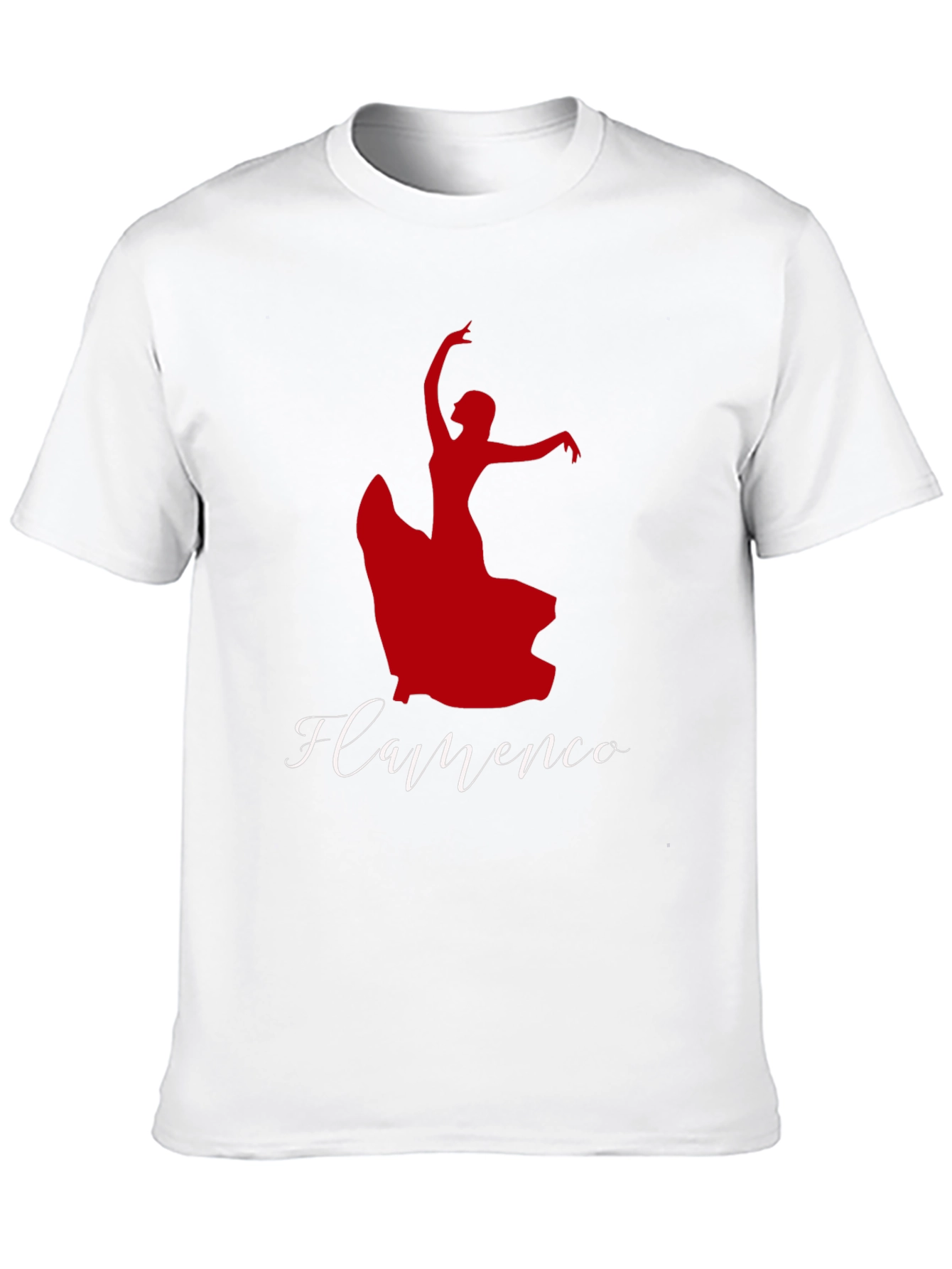Flamenco Dancer Graphic Tee - Black Cotton T-Shirt