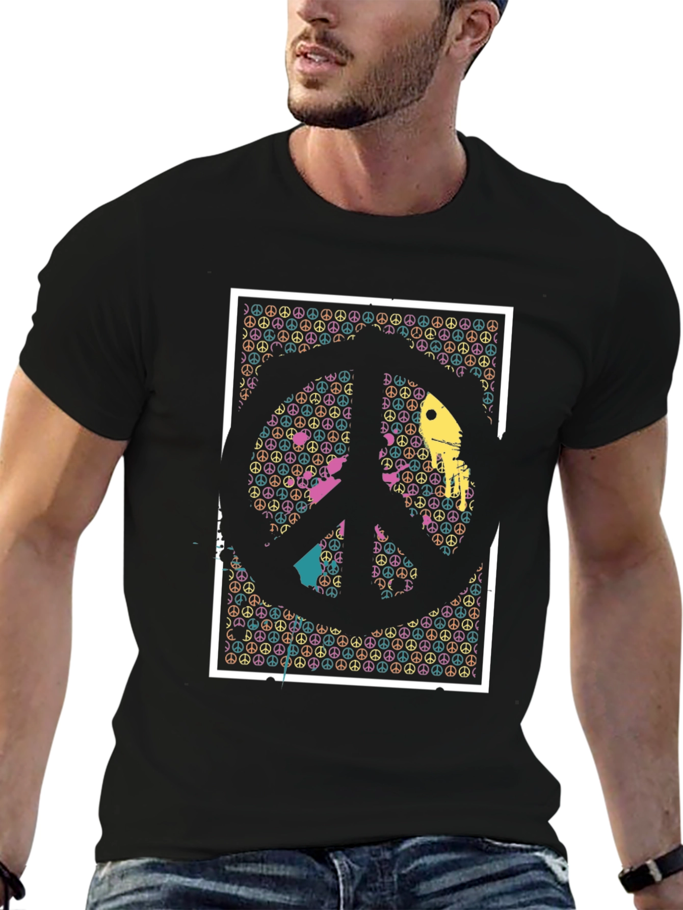 Peace Sign Graphic Tee - Relaxed Fit