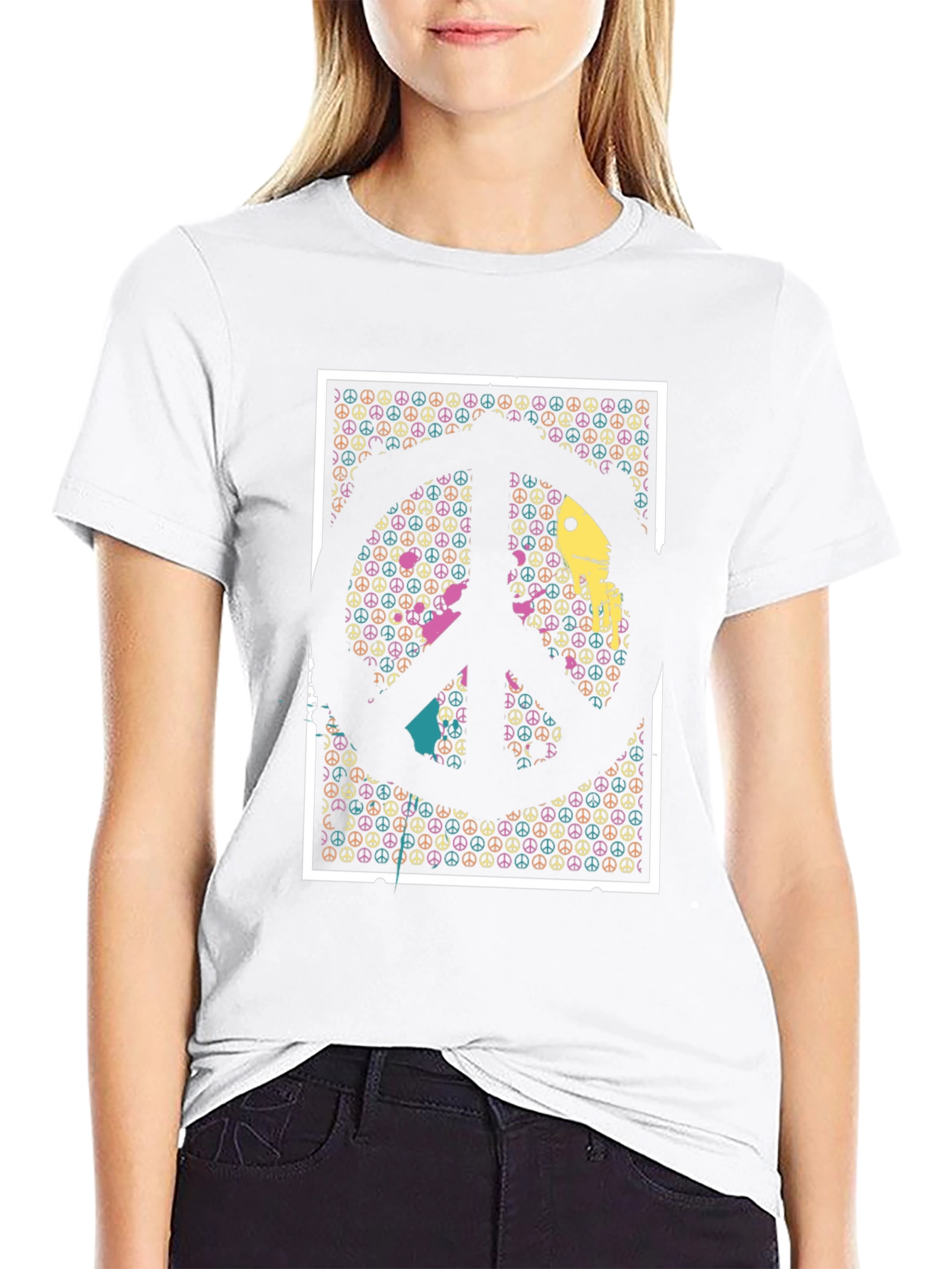 Peace Sign Graphic Tee - Relaxed Fit