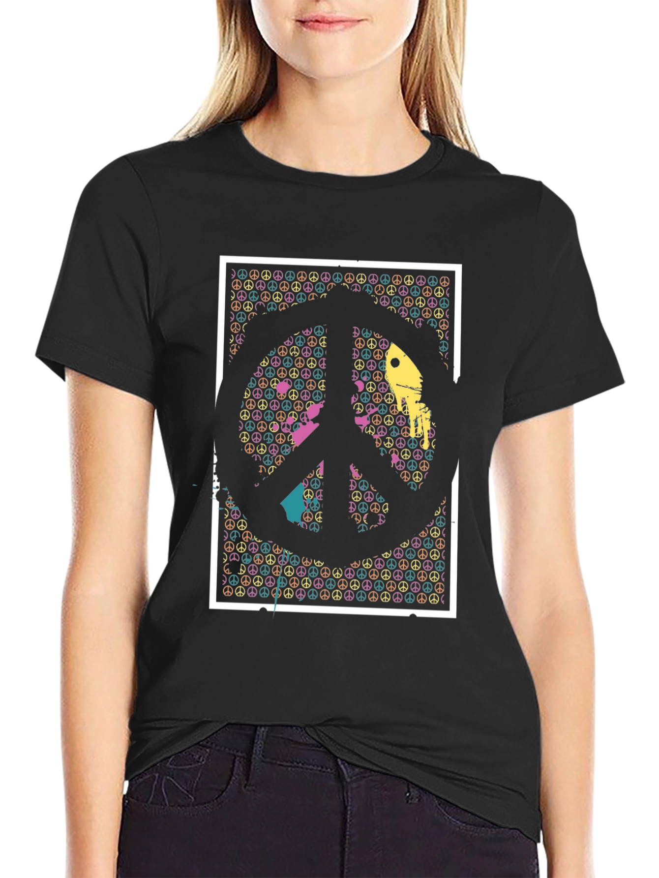 Peace Sign Graphic Tee - Relaxed Fit