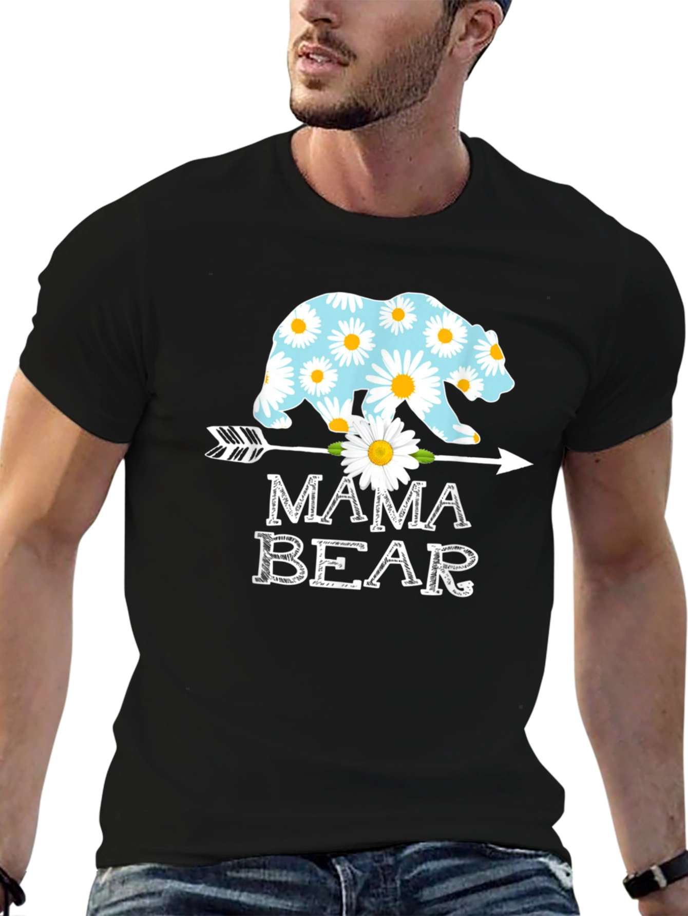 Mama Bear T-Shirt - Floral Bear Design