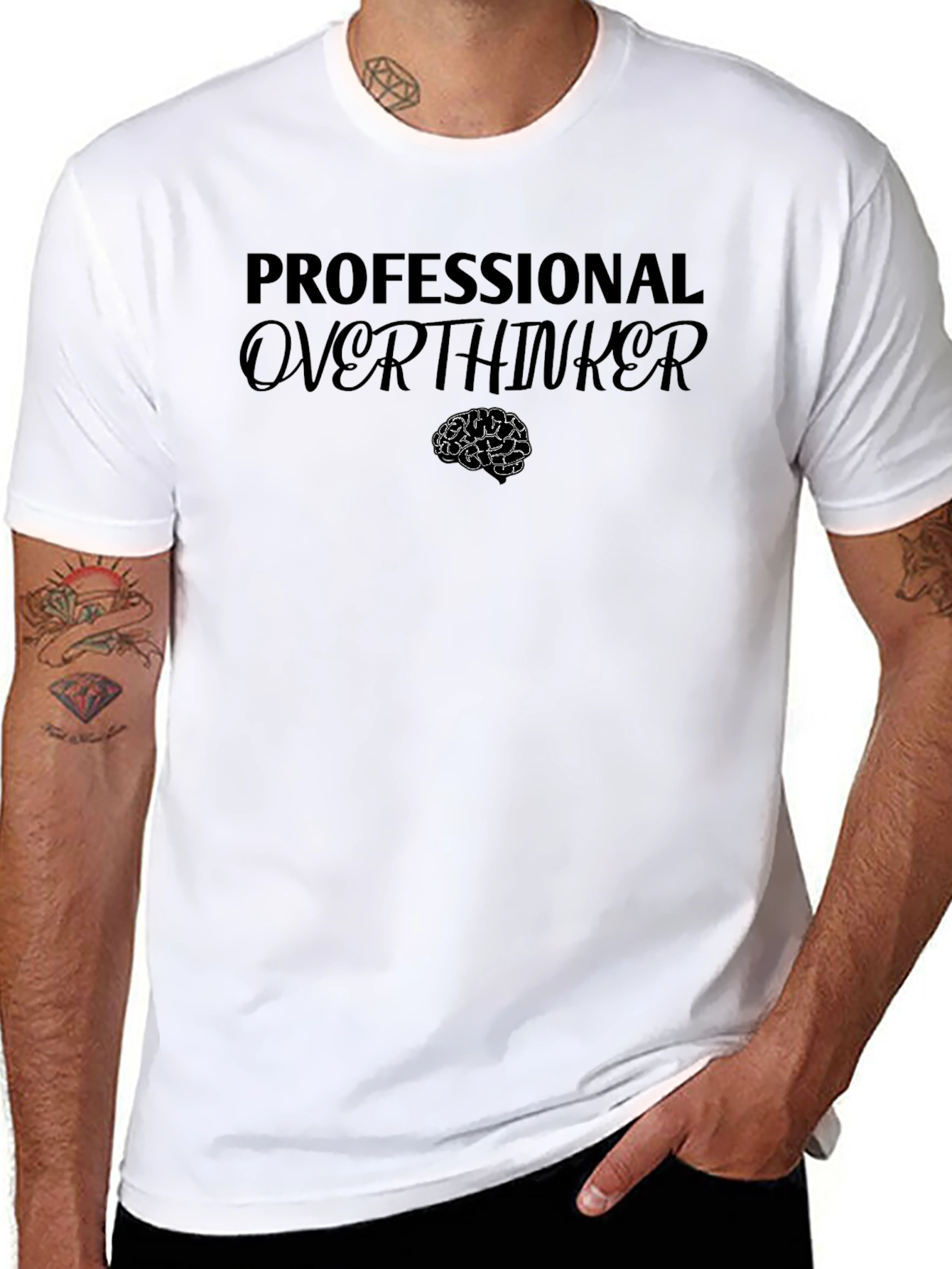 Professional Overthinker Graphic Tee - Black