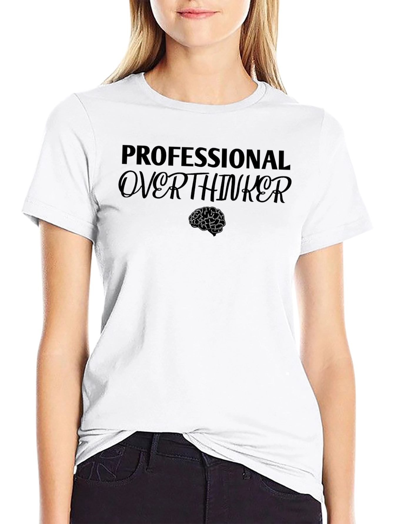 Professional Overthinker Graphic Tee - Black