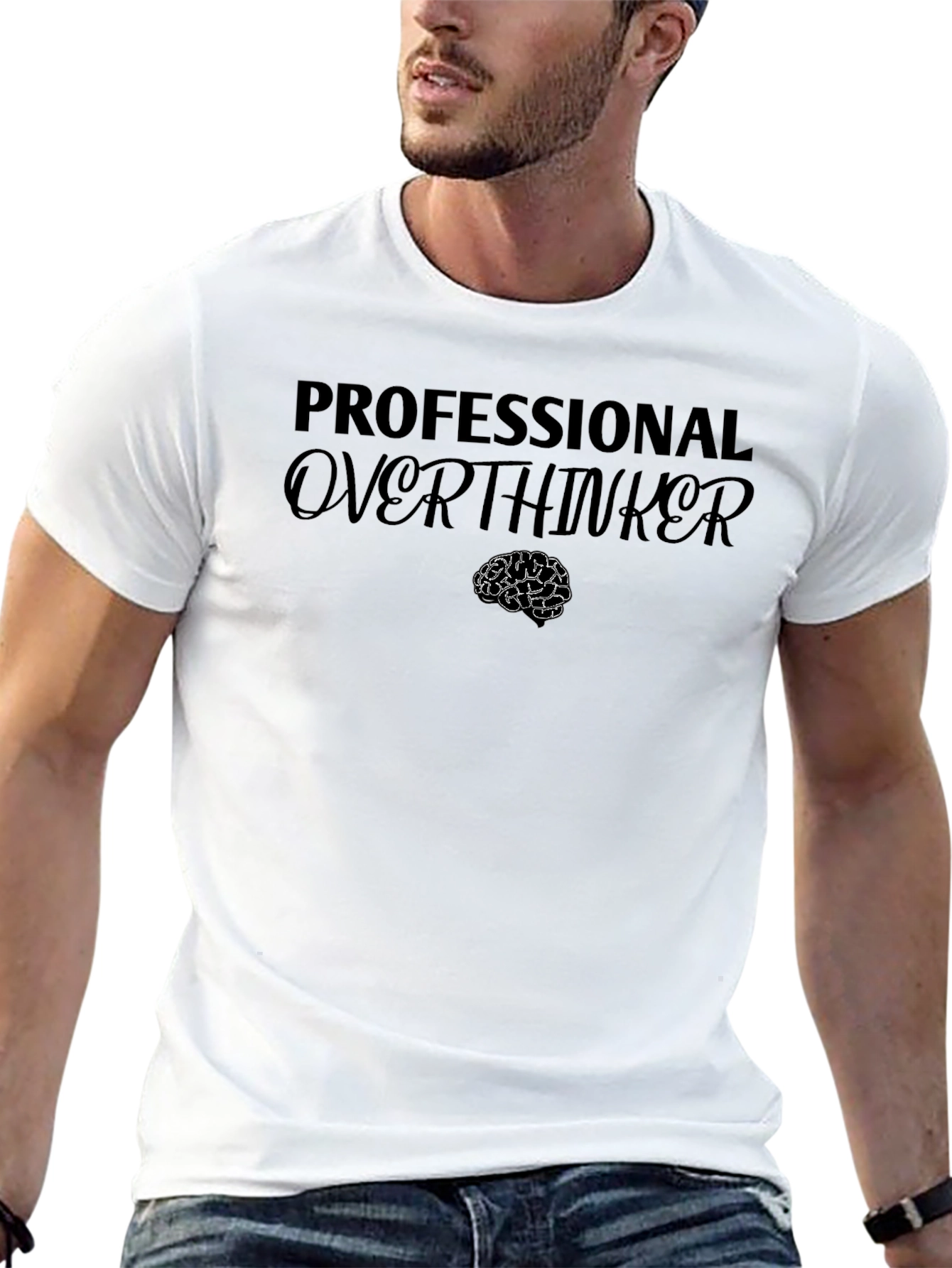 Professional Overthinker Graphic Tee - Black
