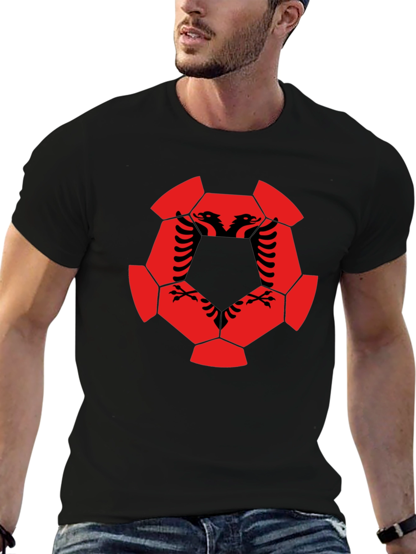 Albanian Soccer Ball T-Shirt