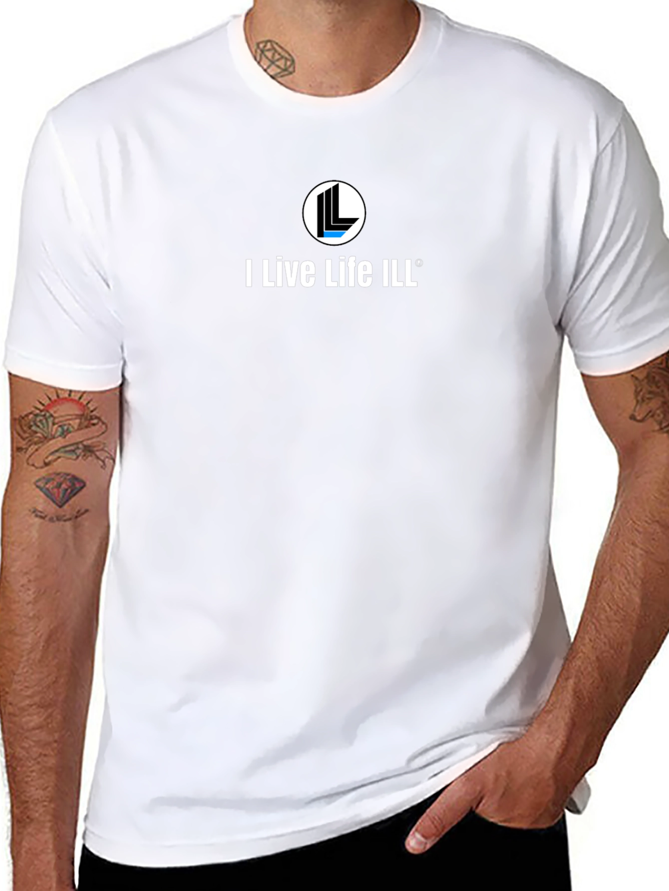 I Live Life ILL Black T-Shirt - Modern Style