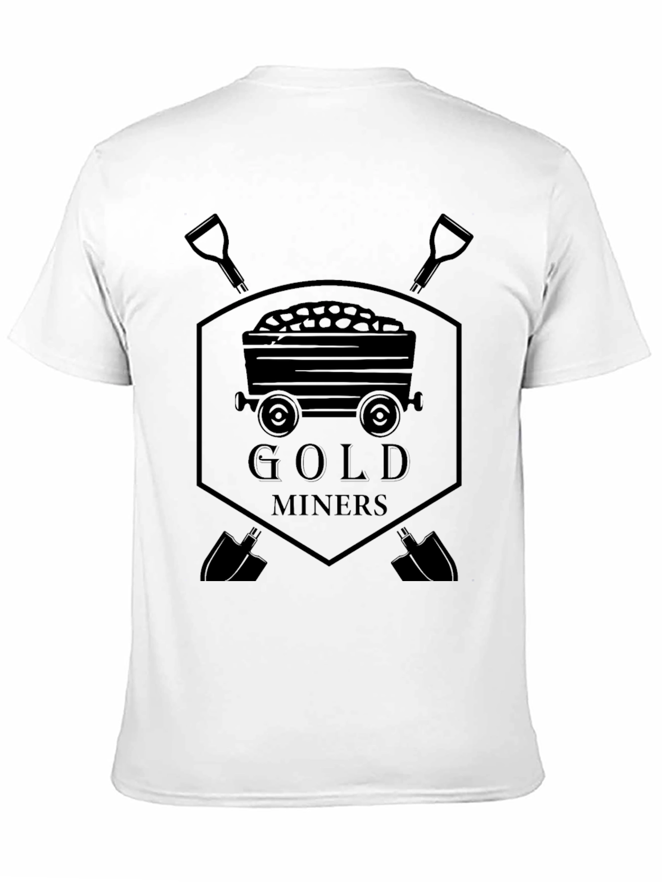 Gold Miners Graphic T-Shirt - Black Cotton Tee