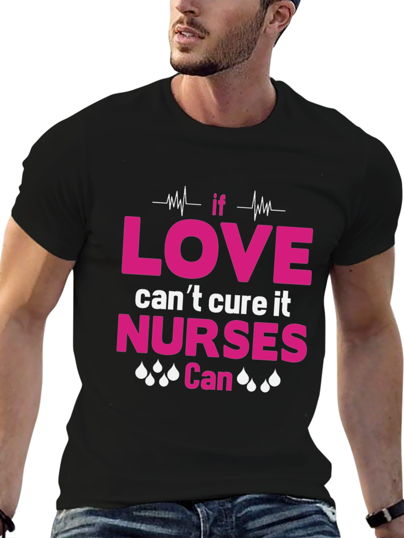 Nurses Can Cure It T-Shirt - Black