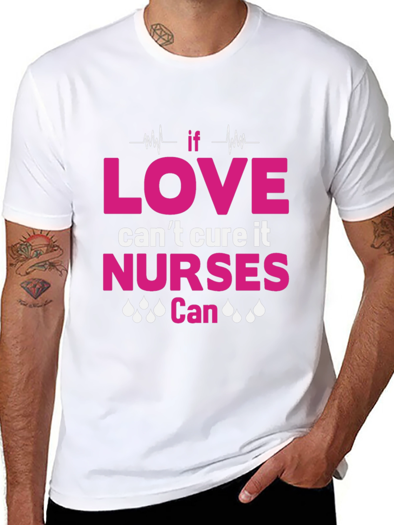 Nurses Can Cure It T-Shirt - Black