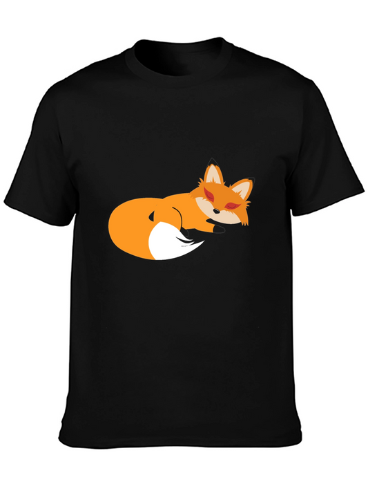 Sleeping Fox Graphic Tee - Soft Cotton Comfort
