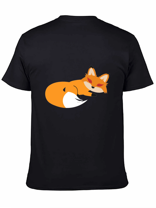 Sleeping Fox Graphic Tee - Soft Cotton Comfort
