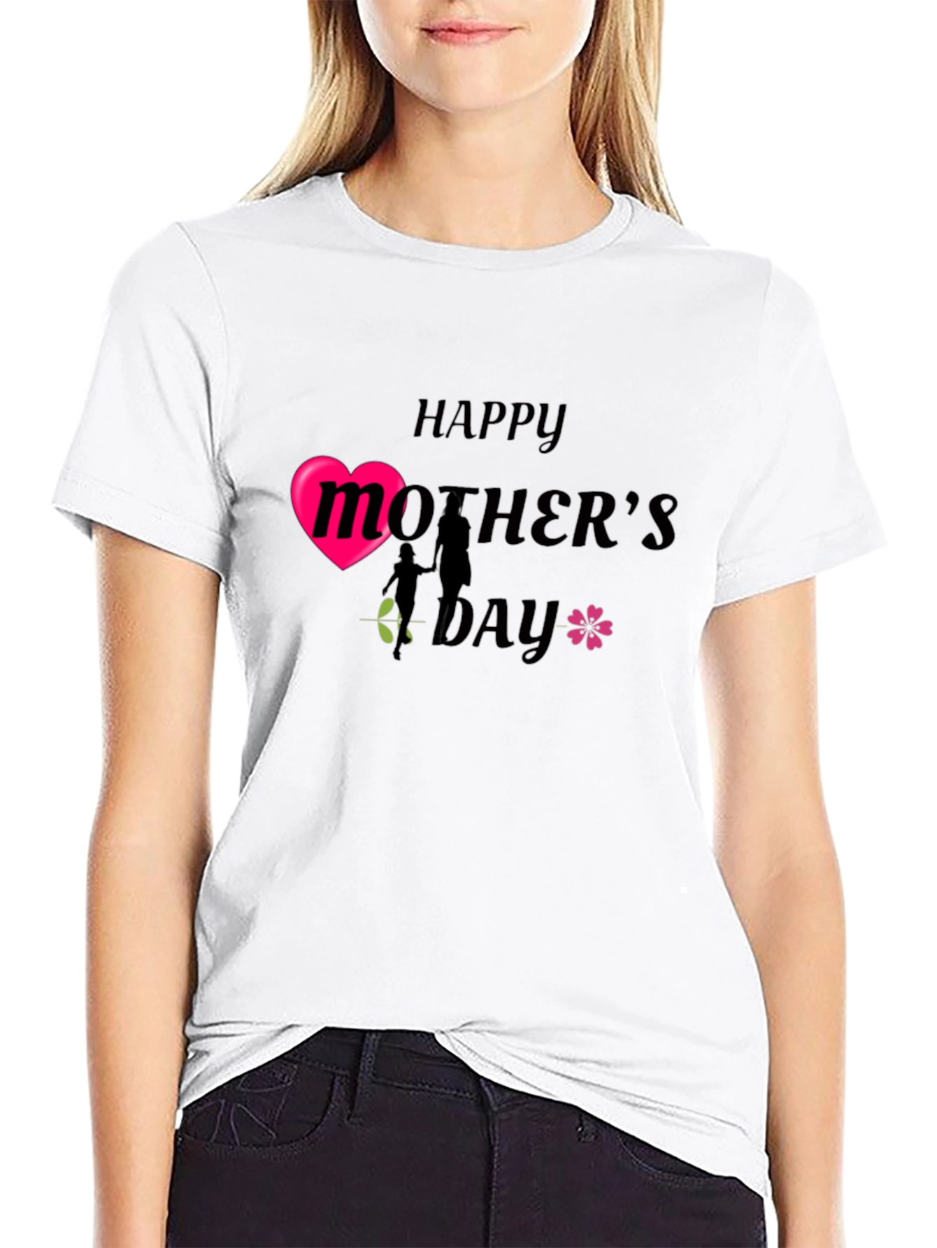 Happy Mothers Day T-Shirt - Black Graphic Tee