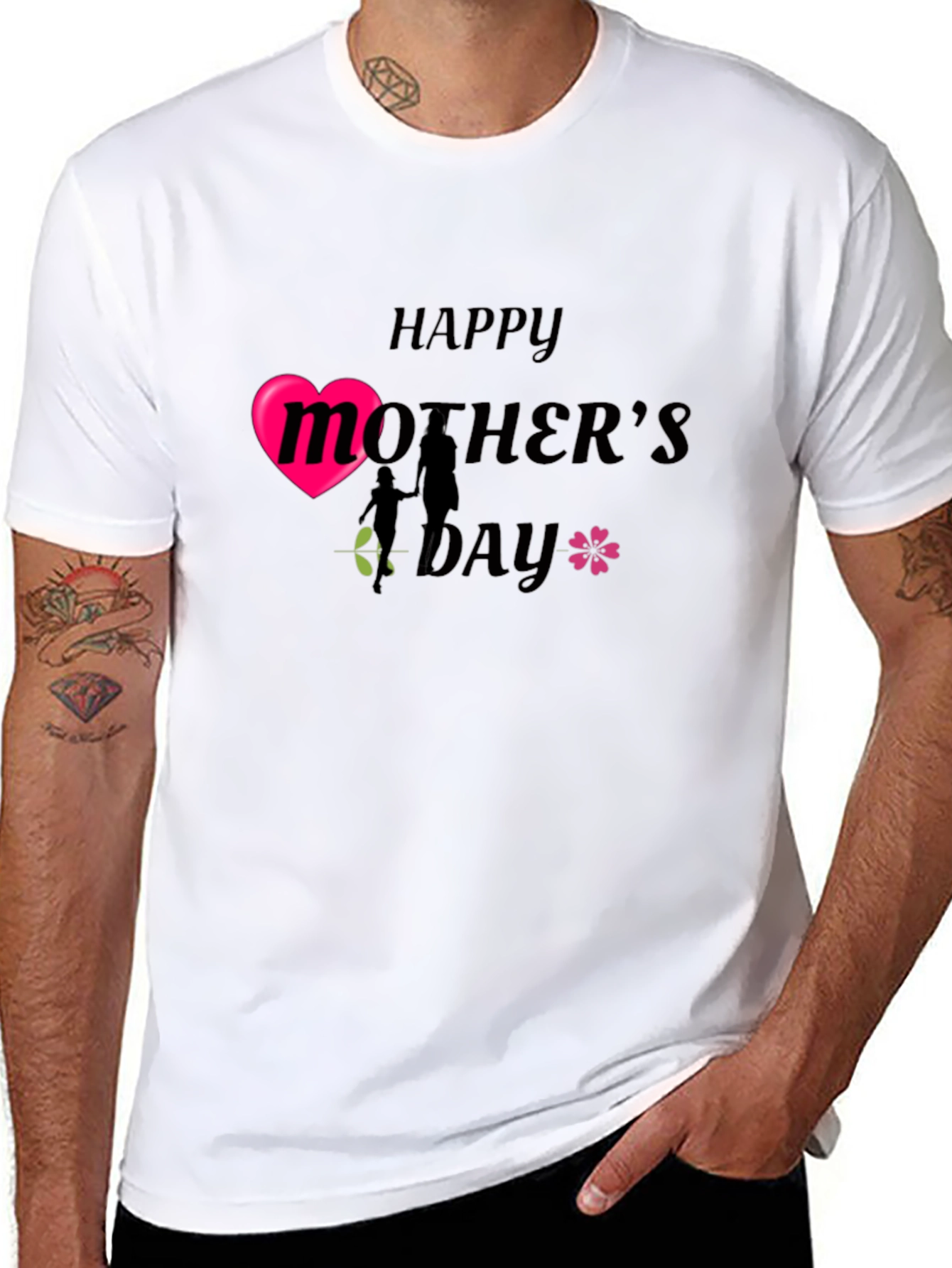 Happy Mothers Day T-Shirt - Black Graphic Tee