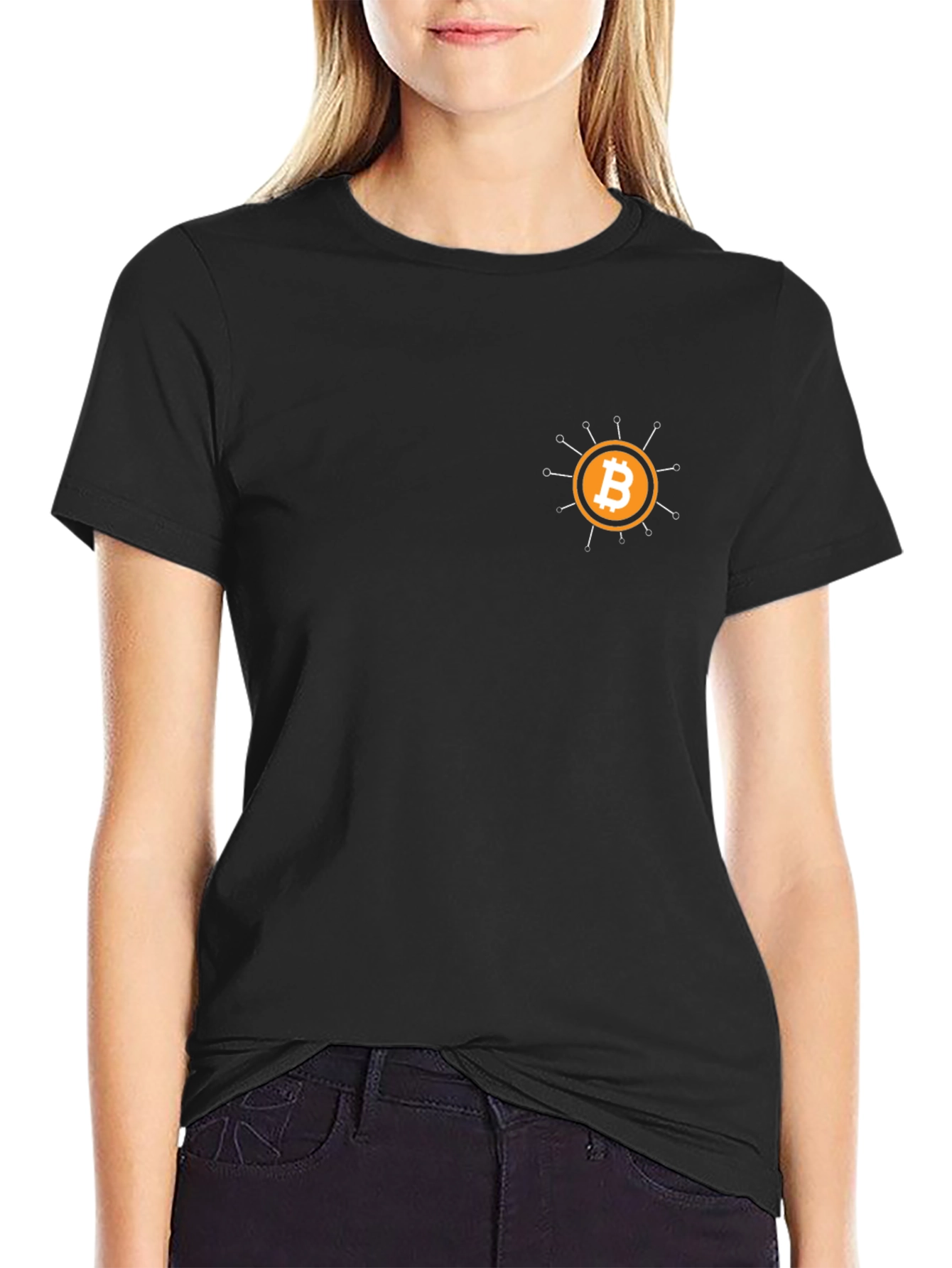 Bitcoin Crypto Black Tee - Stylish Bitcoin Design