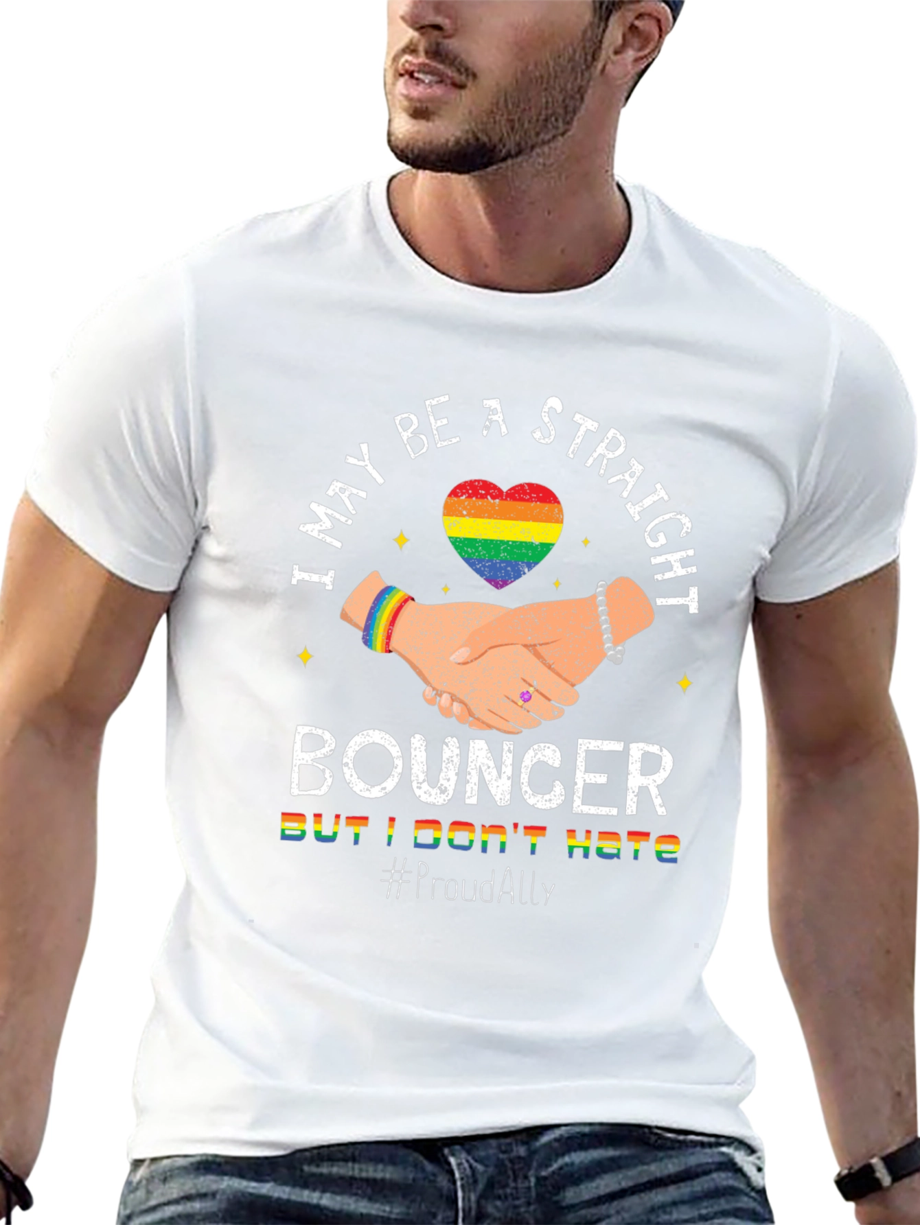 Straight Bouncer Proud Ally T-Shirt