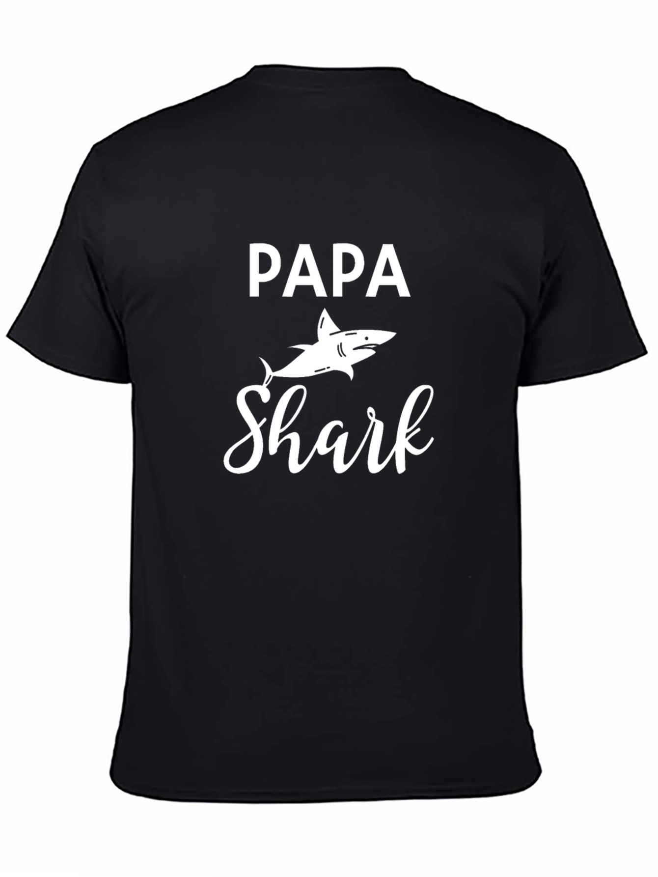 Papa Shark Graphic Tee - Mens Black T-Shirt