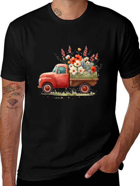 Vintage Floral Truck Graphic Tee
