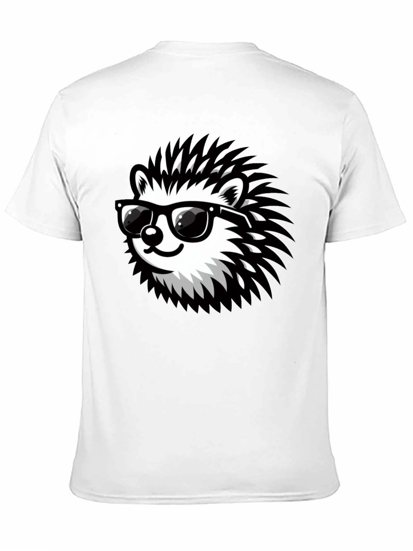 Cool Hedgehog Graphic Tee - Black