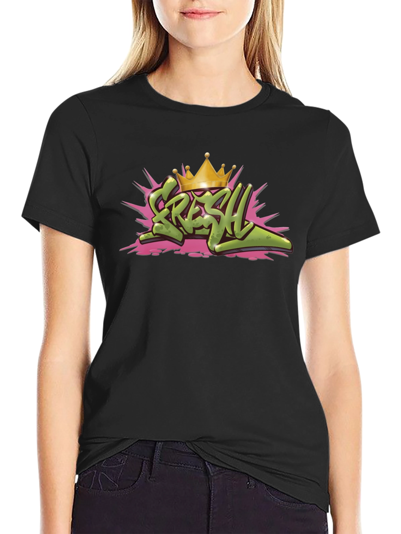 Fresh Crown Graphic Black T-Shirt