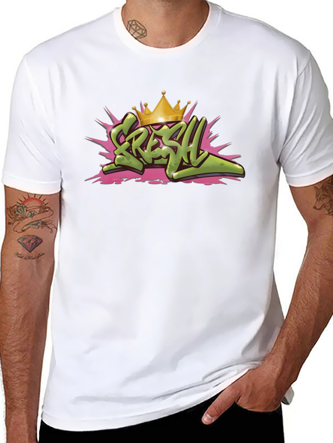 Fresh Crown Graphic Black T-Shirt