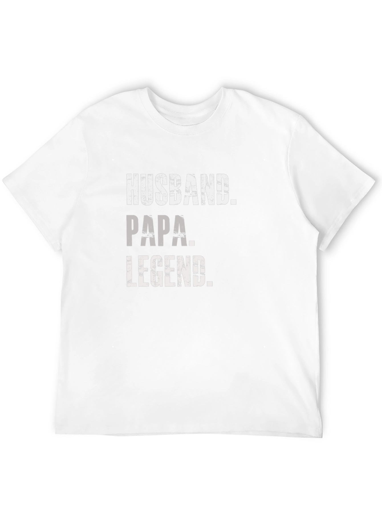 Husband Papa Legend Graphic Tee - Black