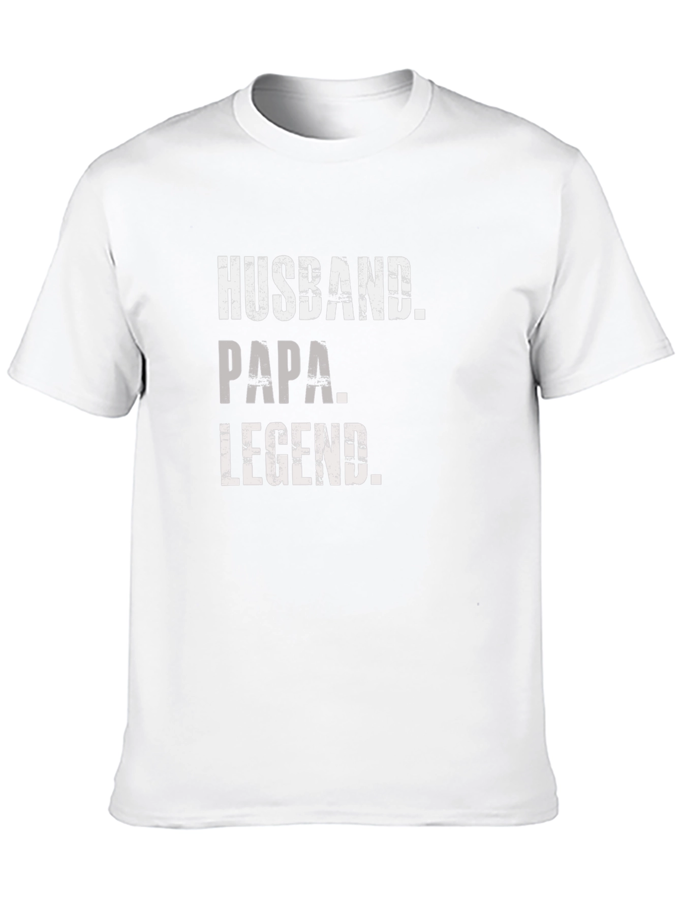 Husband Papa Legend Graphic Tee - Black