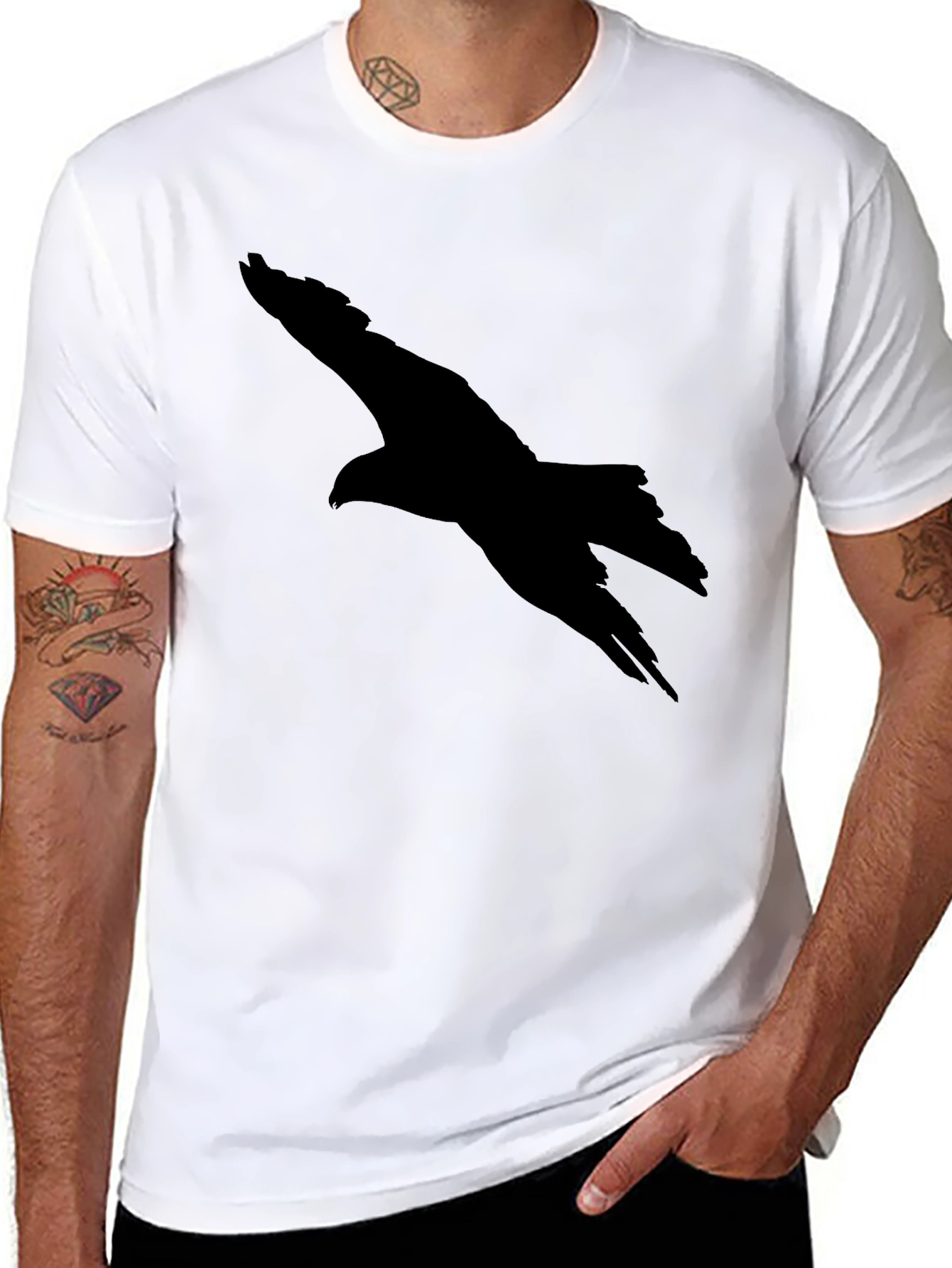 Black Eagle Silhouette T-Shirt - Mens