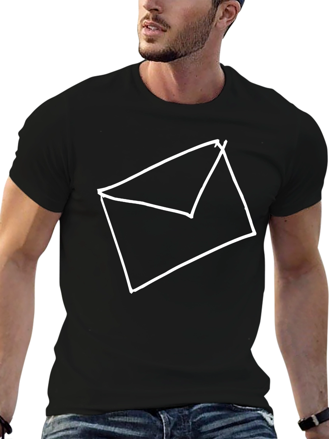 Envelope Graphic Tee - Modern Minimalist Design