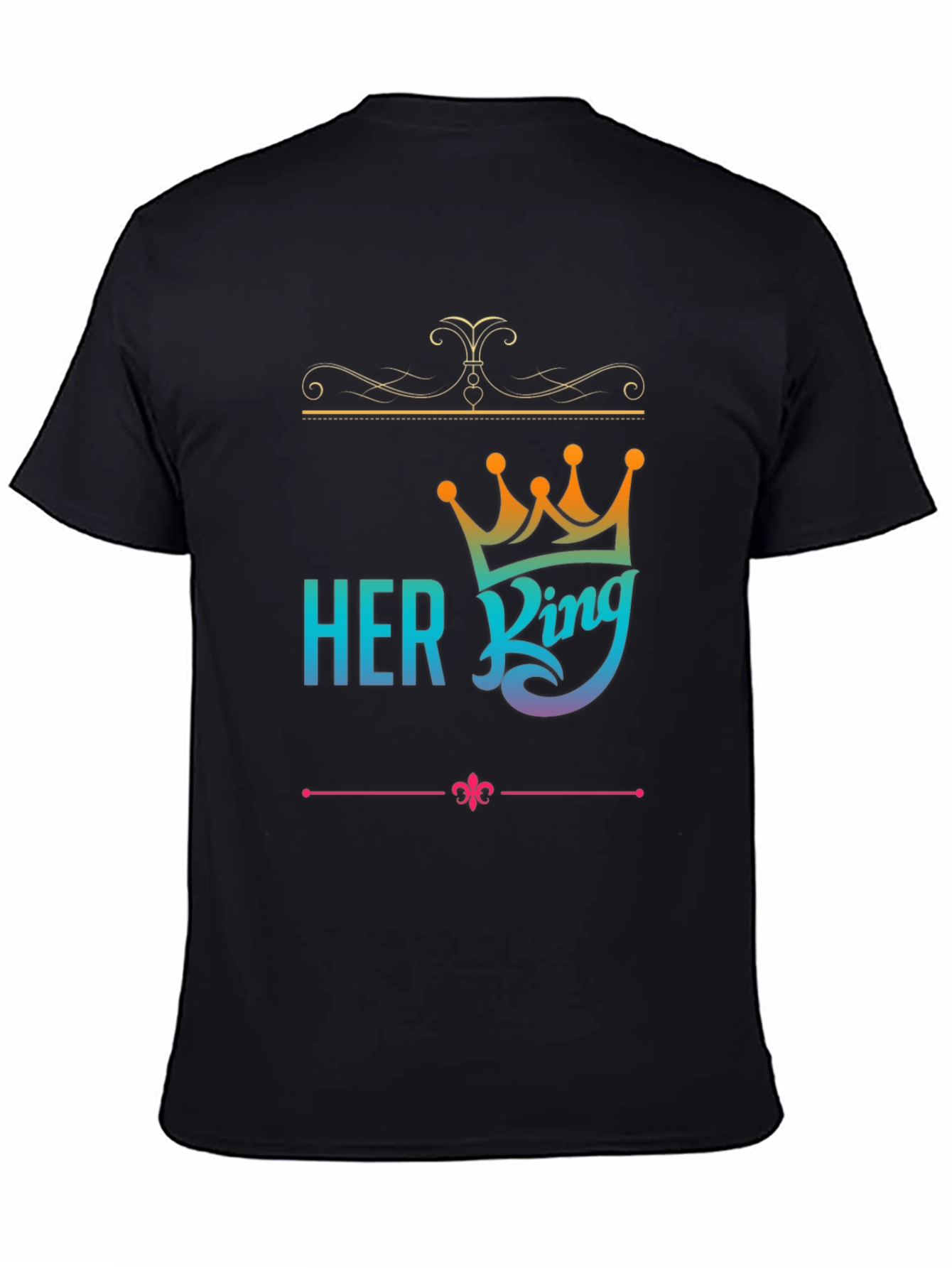 Her King Graphic Tee - Couples Matching T-Shirt