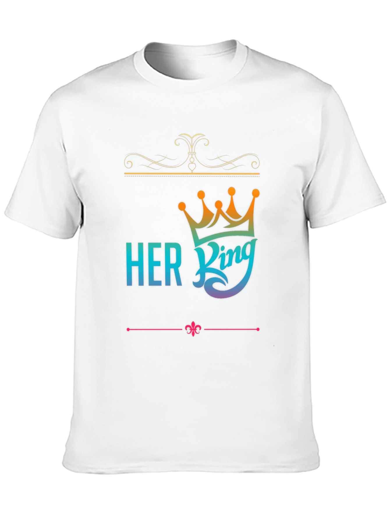 Her King Graphic Tee - Couples Matching T-Shirt