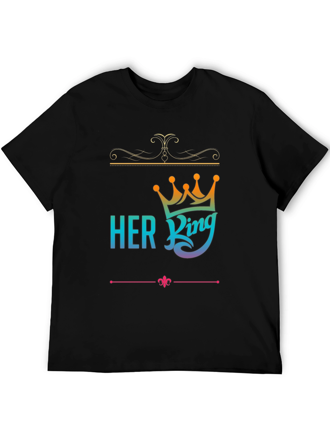 Her King Graphic Tee - Couples Matching T-Shirt