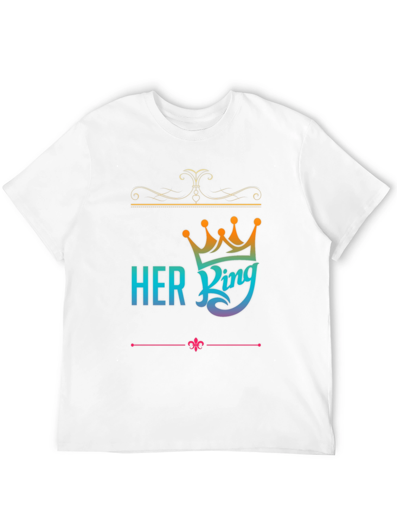 Her King Graphic Tee - Couples Matching T-Shirt