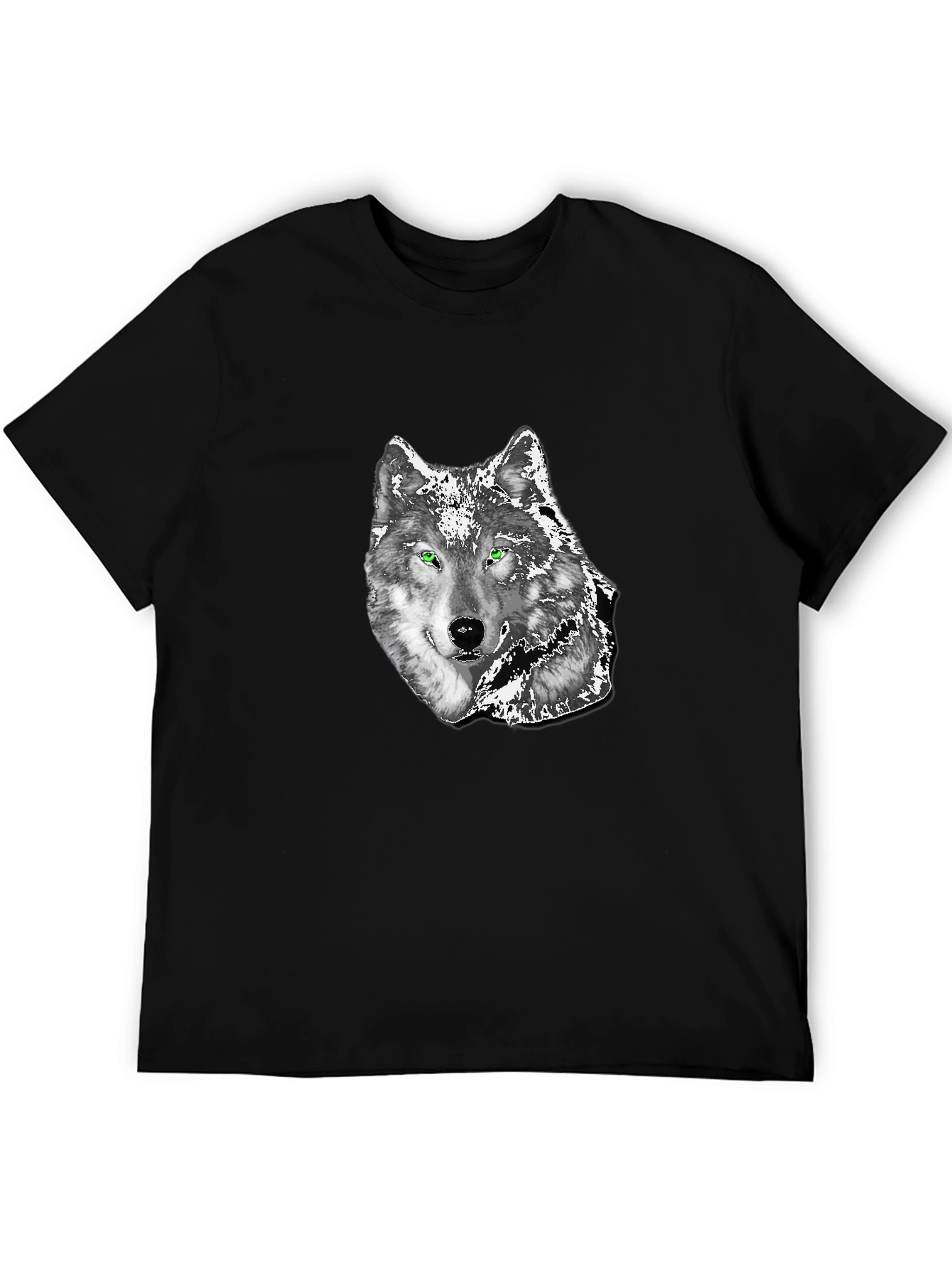 Wolf Graphic Black T-Shirt - Mens Fashion Tee