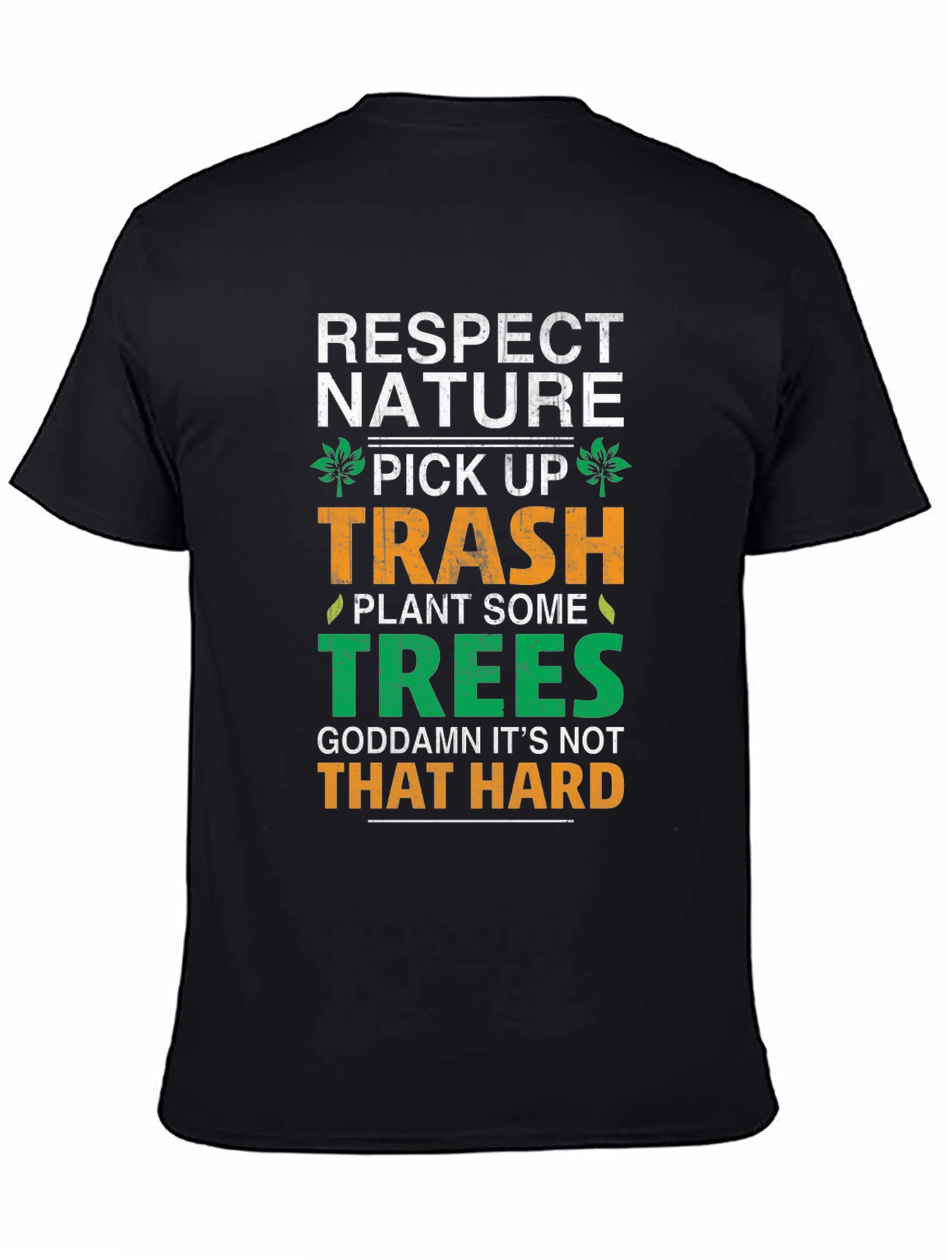 Respect Nature Black Graphic Tee