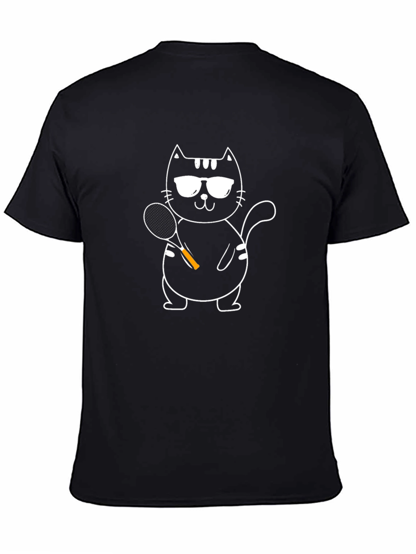Cool Cat Tennis T-Shirt - Black