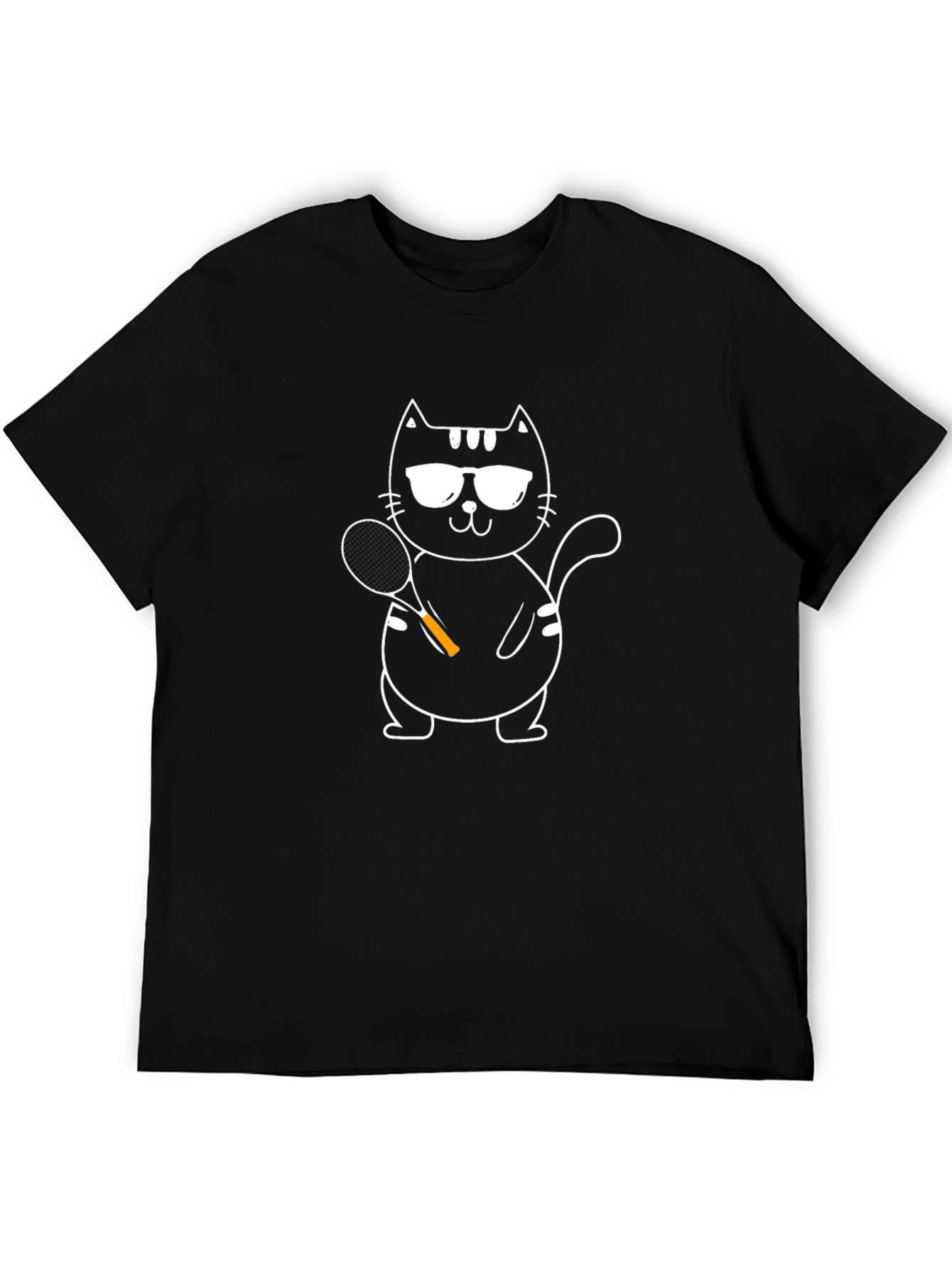 Cool Cat Tennis T-Shirt - Black