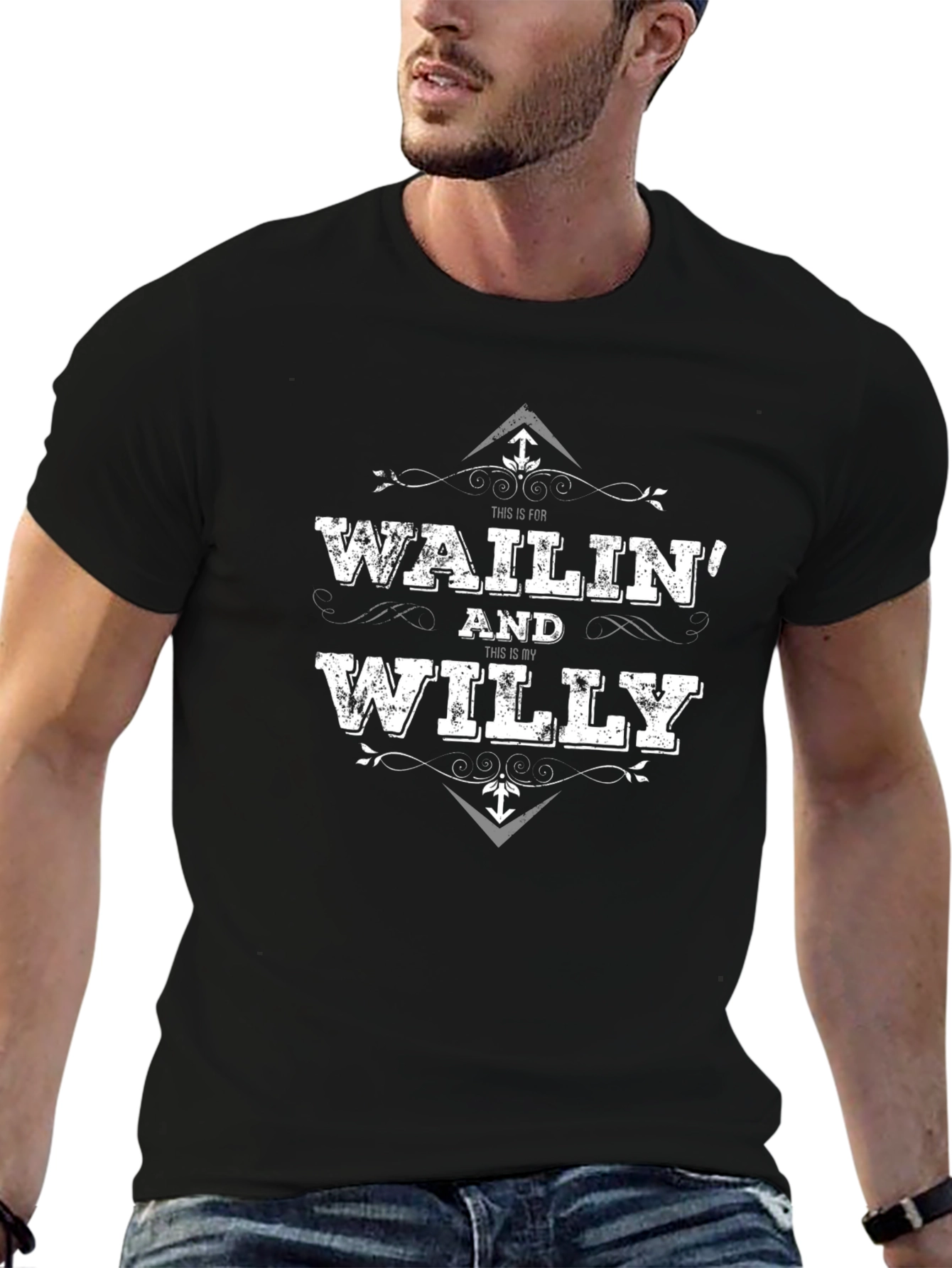 Wailin and Willy Graphic Print Tee