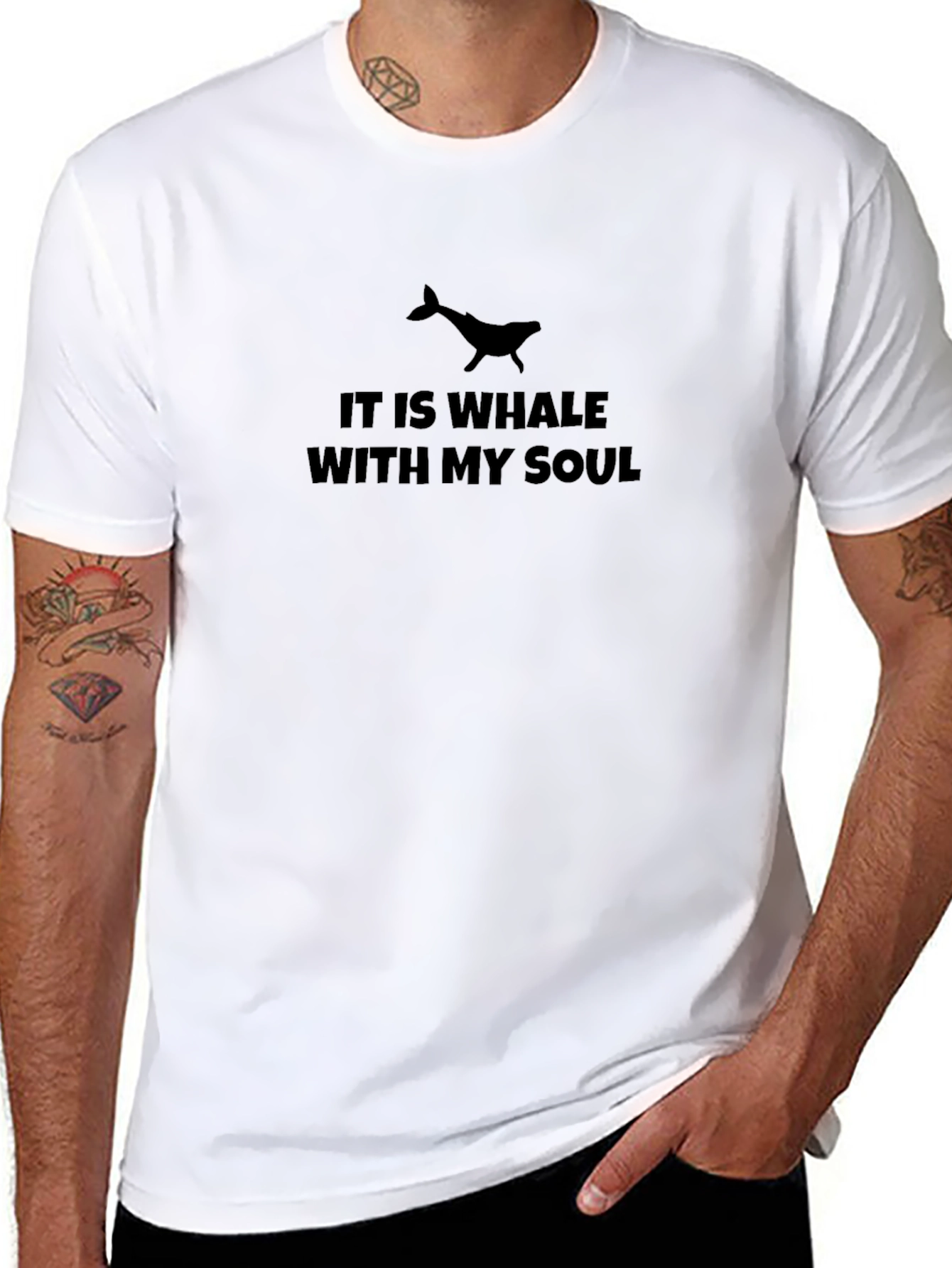 It Is Whale With My Soul Black T-Shirt