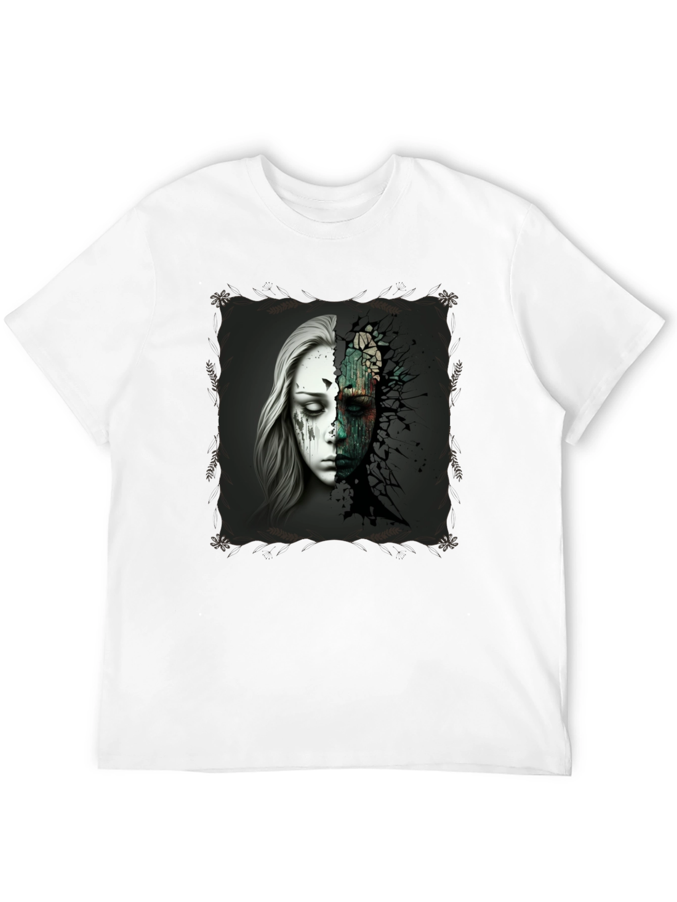 Distorted Reality Graphic Tee - Modern Art T-Shirt