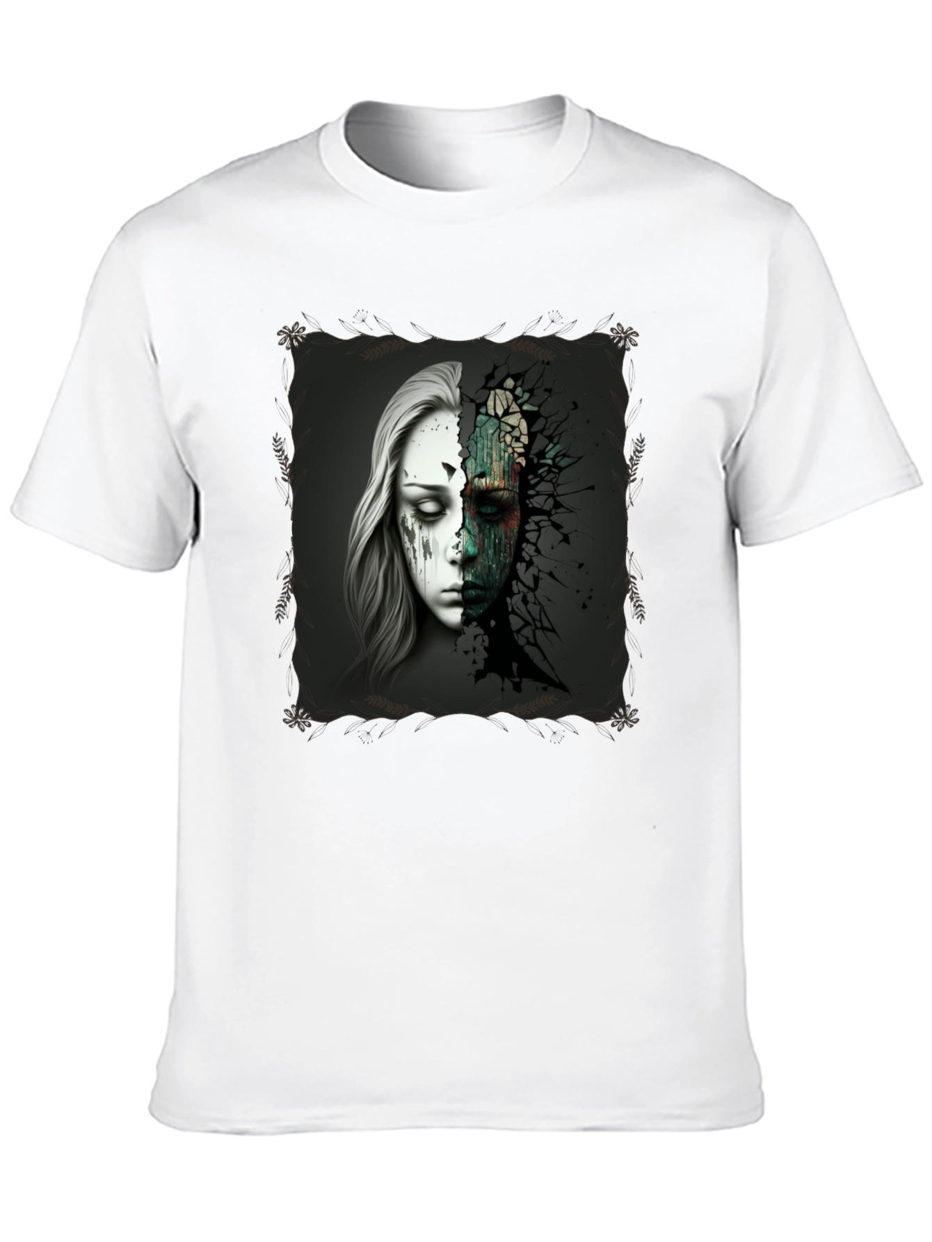 Distorted Reality Graphic Tee - Modern Art T-Shirt