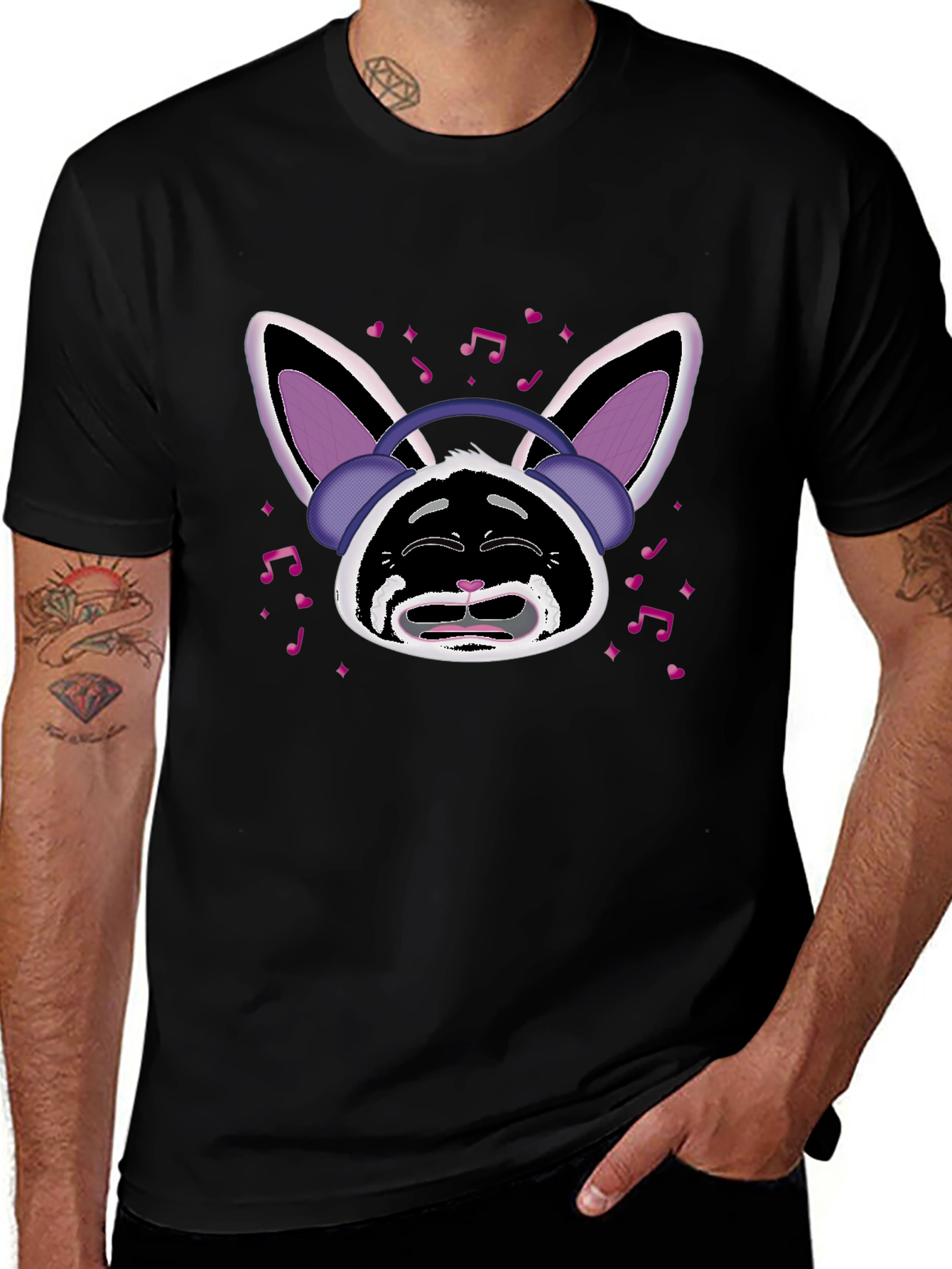 Bunny Beats T-Shirt - Musical Rabbit Design