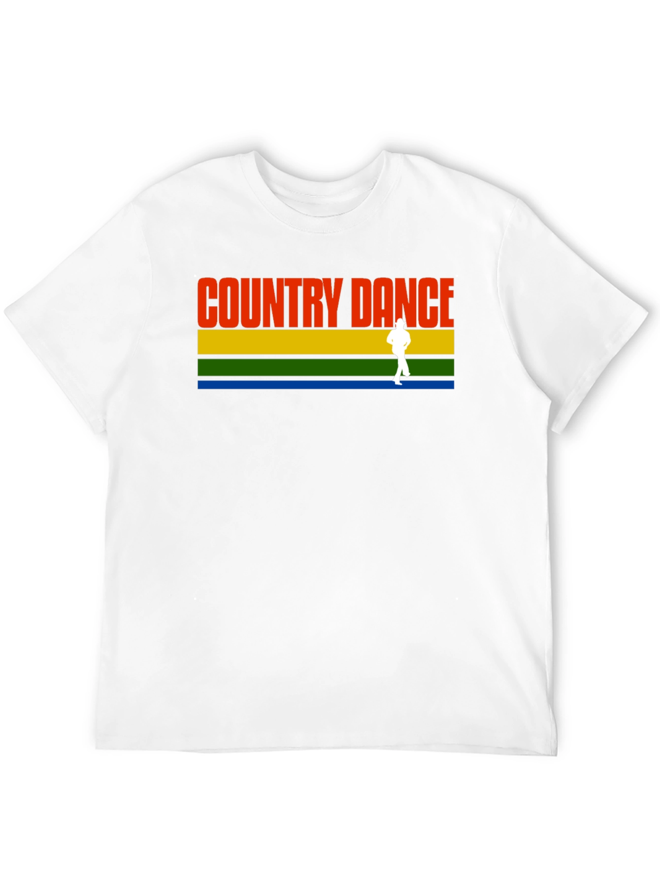 Country Dance Graphic Tee - Retro Style Black T-Shirt