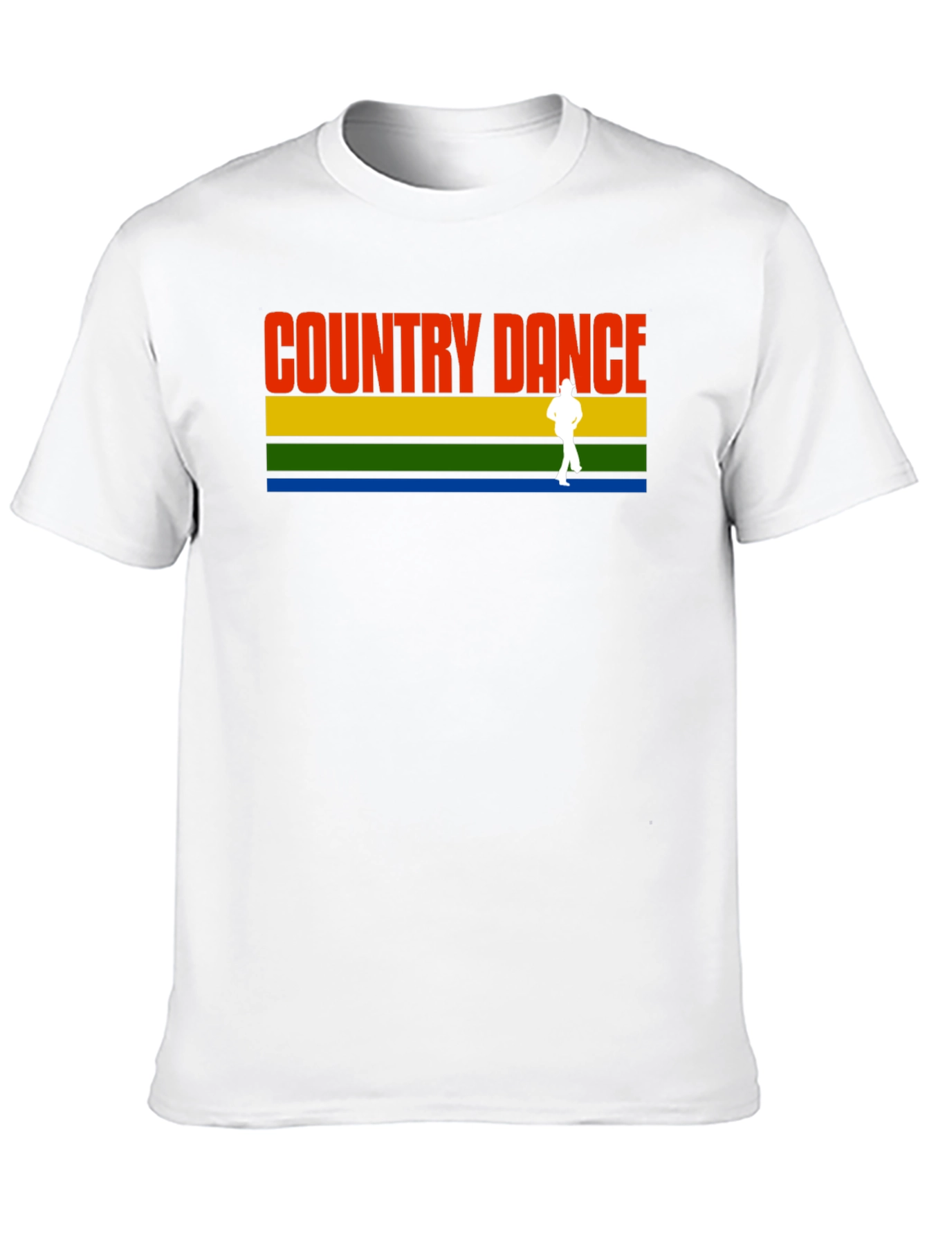 Country Dance Graphic Tee - Retro Style Black T-Shirt