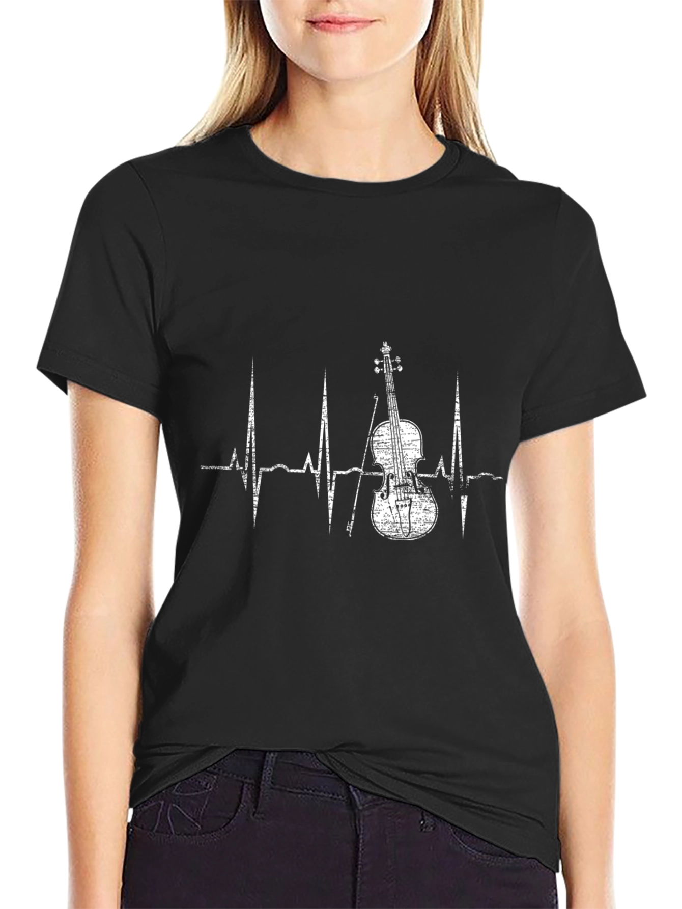Violin Heartbeat T-Shirt - Musicians Passion