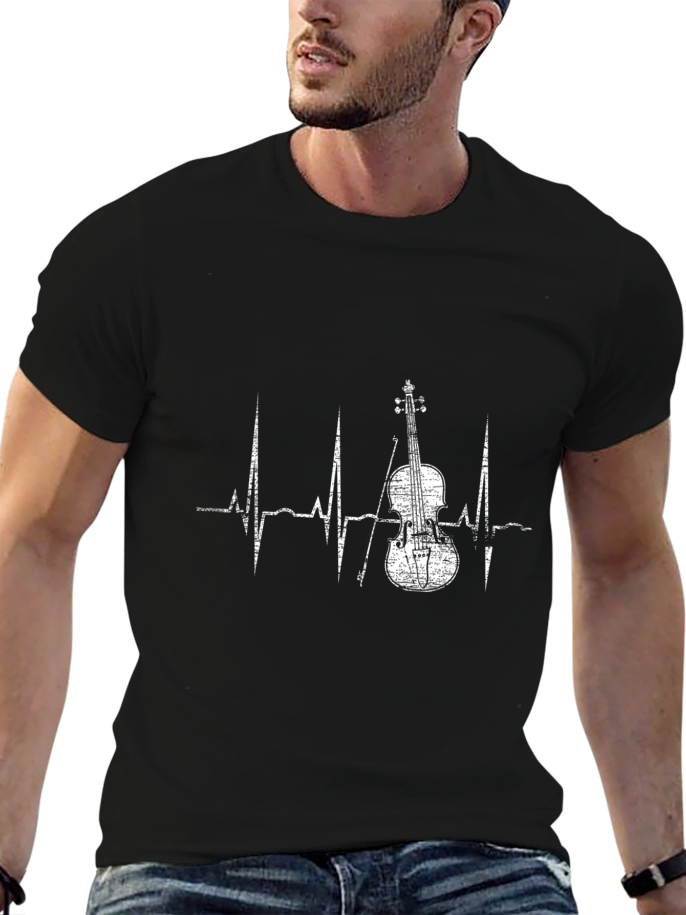 Violin Heartbeat T-Shirt - Musicians Passion
