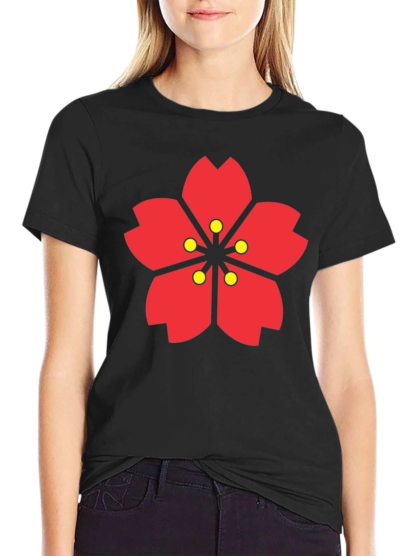 Sakura Flower Graphic T-Shirt