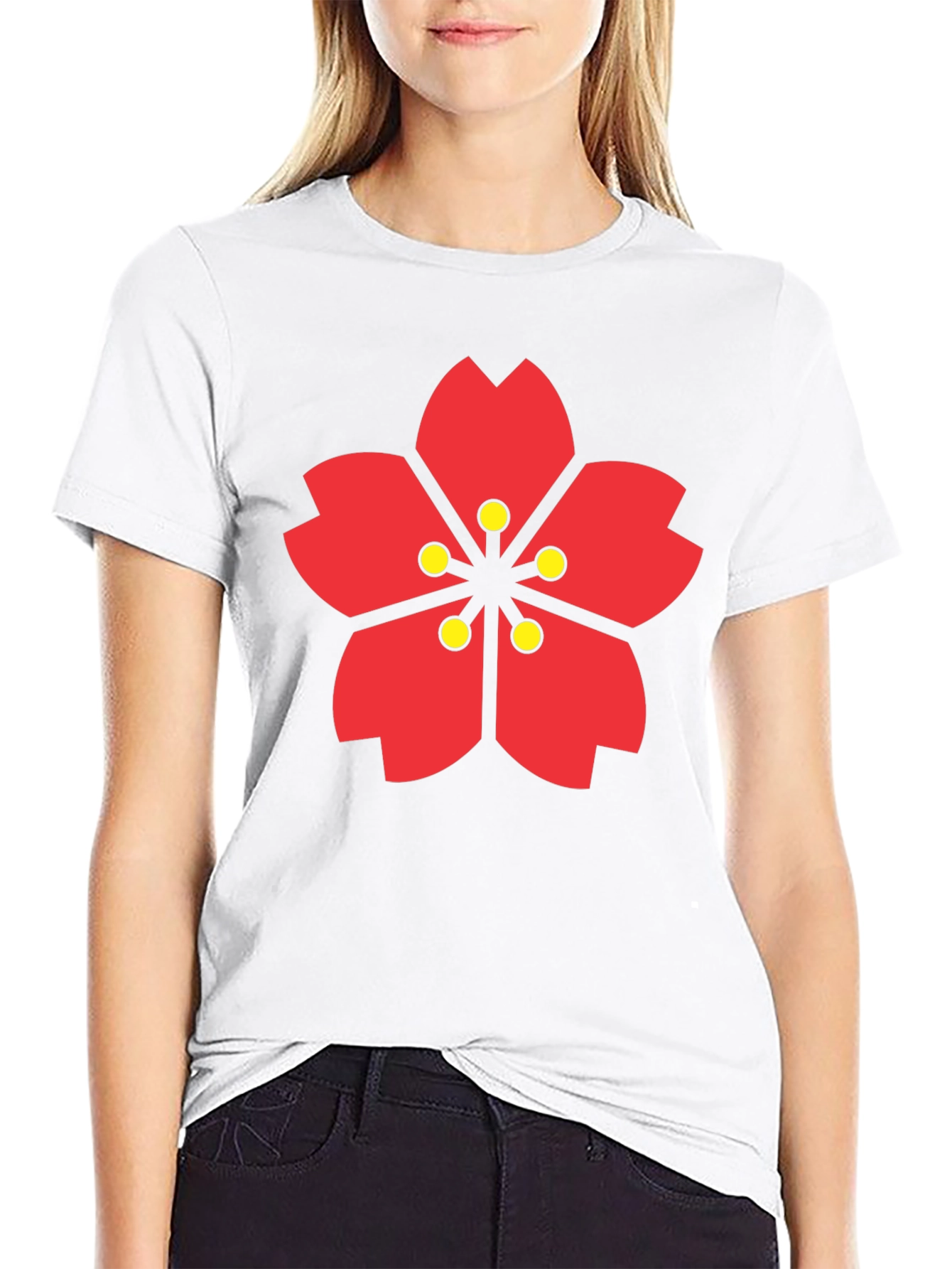Sakura Flower Graphic T-Shirt